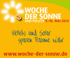 Woche der Sonne 2014: Heizungsfinder.de als Unterstützer für Pelletheizungsfachbetriebe