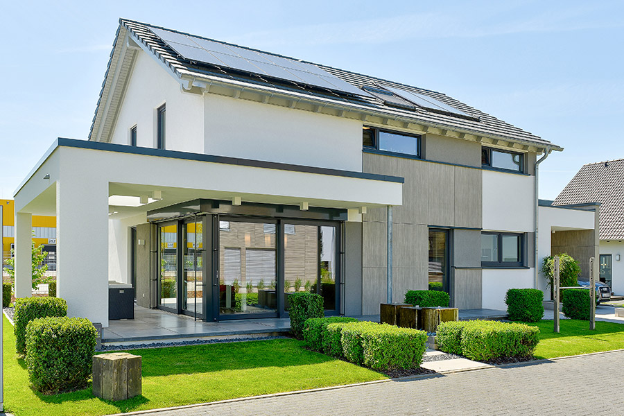 Der Sieger in der Kategorie "Einfamilienhaus" beim Deutschen Musterhauspreis 2018: Das Musterhaus Brentano von Büdenbender Hausbau. | Bildquelle: © musterhaus.net