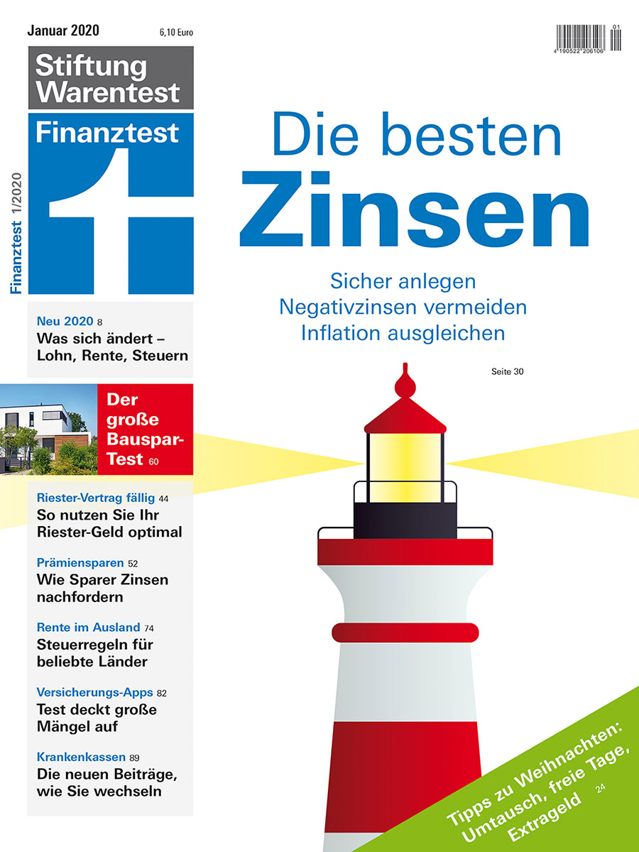 In Ihrer Januarausgabe der Zeitschrift Finanztest hat Stiftung Warentest 16 Bausparkassen und ihre Beratungsleistung genauer unter die Lupe genommen. | Bildquelle: © Stiftung Warentest